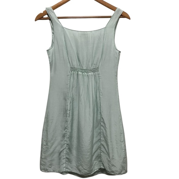 VINTAGE M.S.S.P Silk Blend Mint Green Mini Dress Size XS - Picture 3 of 7